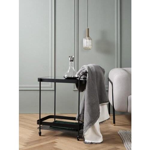 Nordic Rack Wine Rack Trolley Mobile Restaurant Tea Cart Home Simple Sideboard Dining Car