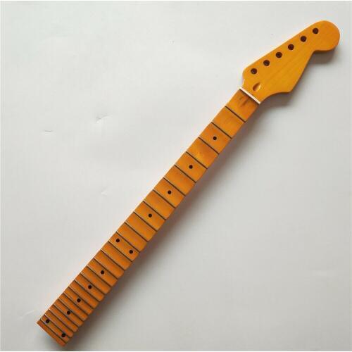 New Full scalloped Guitar Neck Replacement 24 Fret Maple ST style guitar part