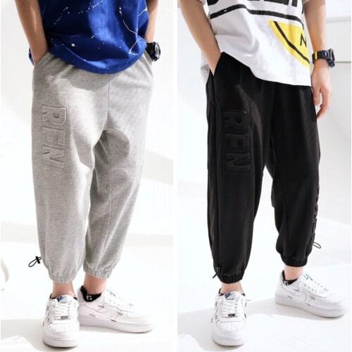 Loose Spring Autumn Thin Casual Pants Boys Kids Trousers Children Clothing Teenagers Formal Outdoor Elastic Waist High Quality