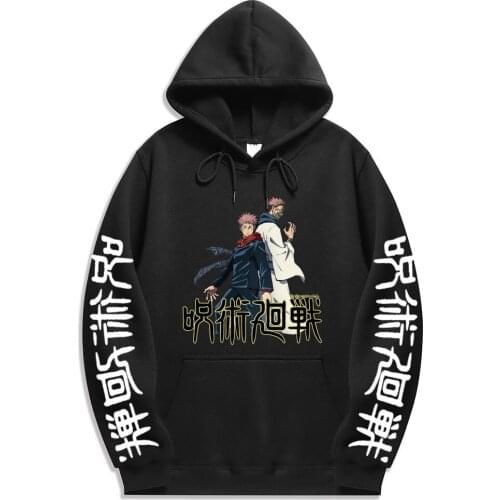 Anime Jujutsu Kaisen Hoodie Streetwear japanese Pullover Sweatshirt Costume Hoodies Harajuku Sudadera Hombre