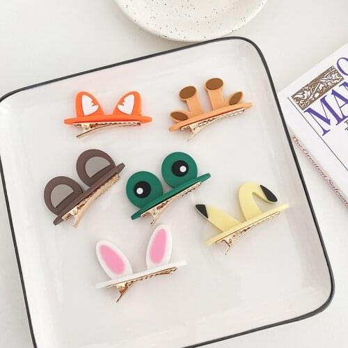 Three-dimensional Animal Clip Headdress Hairpin Korea Cute Cartoon Rabbit Ear Hairpin Korean Headdress
