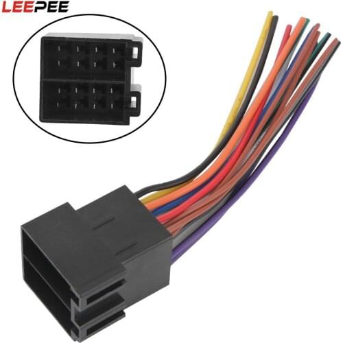 Universal Power Adapter Radio Wire Antenna Stereo Cable Harness Male ISO Connector Plug 1pc Car Accessories