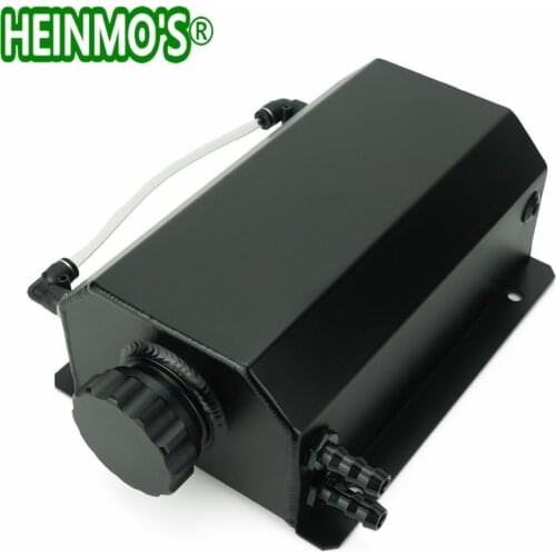 Universal 2 Litre 2000ML Aluminum Auto Car Oil Catch Can Automobiles Vehicle Oil Tank Reservoir with Drain Plug