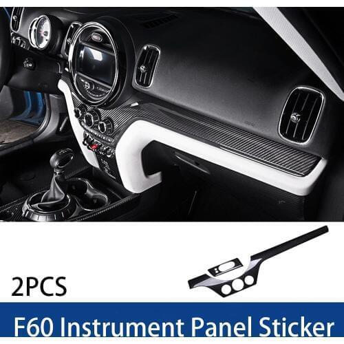 Interior Carbon Fiber Housing Steering Wheel Door Handle Center Console Sticker Cover For MINI Cooper One S JCW F60 Accessories