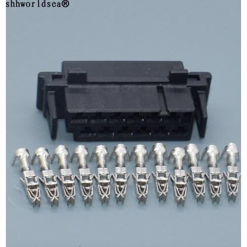 Worldgolden 12pin 3.5mm car electric wiring harness cable connector with terminals 827603-1 927458-1