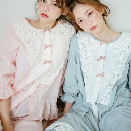 Yomrzl A844 New arrival summer daily womens pajama set sweet autumn indoor clothes