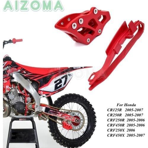 Dirt Racing Bike Rear Swingarm Chain Slider Cover w/ Chain Guide Guard For Honda CR125R CR250R CRF250R CRF250X CRF450R CRF450X