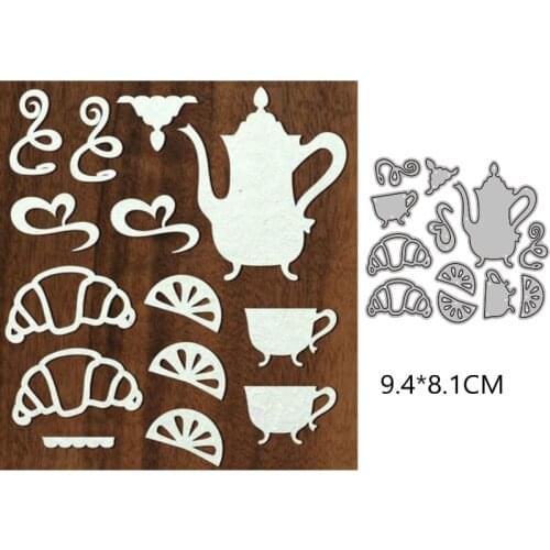 2021 Teapot and Cup New Metal Cutting Dies Photo Album and Planner Die Cut Scrapbooking For Crafts Card Making no Stamps