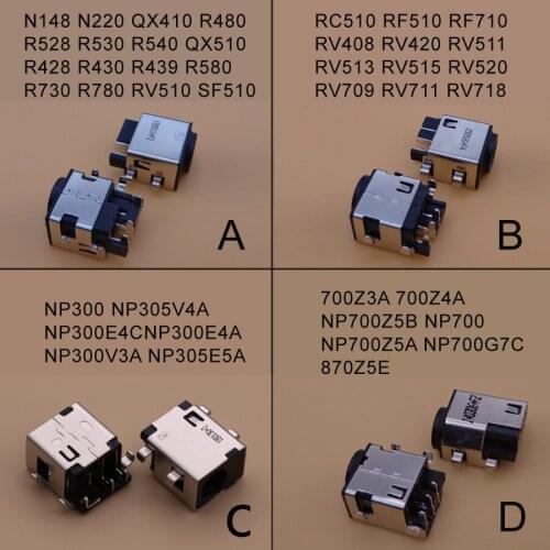 10pcs DC Jack For Samsung RC510 RV410 RV411 RV420 NP300 305V4A N148 NP700G AC DC Power Jack Port Socket Connector Laptop
