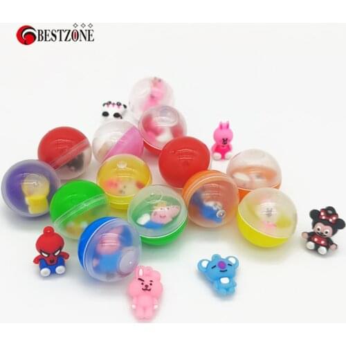 100 Pcs/Pack Diameter 32 MM Half Transparent Plastic Capsule Toys Different Figures Mini Dolls For Vending Machine