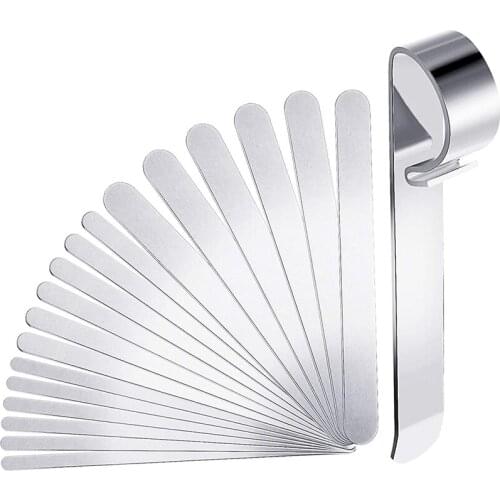 19 Pieces Stainless Steel Bracelet Blank with Bracelet Bending DIY Bracelet Blank Making Adjustable Cuff Bangle Blank