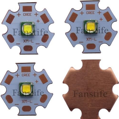 1X Original CREE XML 10W High Power Led with 12mm 14mm 16mm 20mm White Black PCB