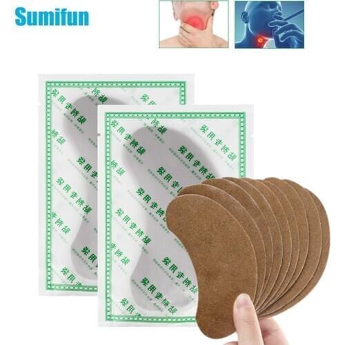 6/Pcs Sore Throat Treatment Plaster Chronic Pharyngitis Dry Throat Halitosis Hrerb Medicine Medical Plaster for Throat Care