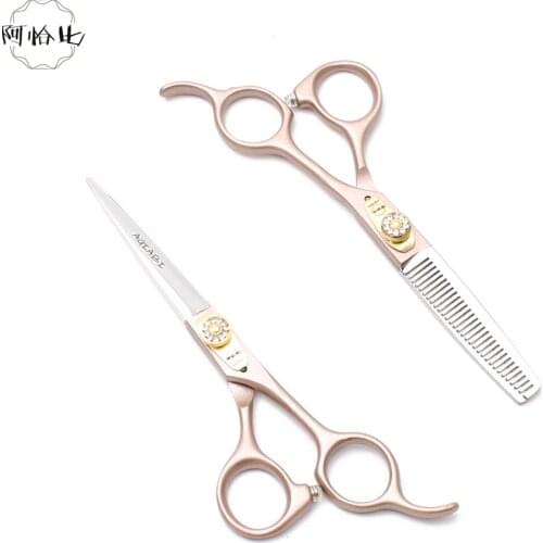 A9105 5.5In. 440C Rose Gold Cutting Scissors Thinning Shears Salon Hair Scissors Professional Hairdressing Scissors Dropshipping