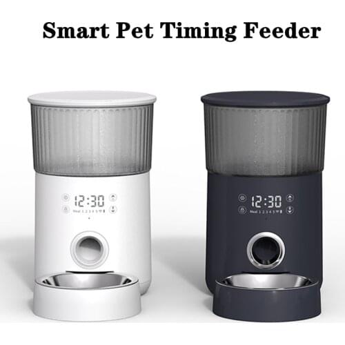 Plug Auto Pet Feeders Cat Food Divider Timer With Voice Record Dog Food Bowl Timed Quantification Automatic Dogs Food Dispenser
