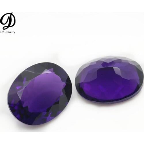 Large Size Gemstones 10PCS 14*10MM Hydrothermal Synthetic Amethyst For Jewellry