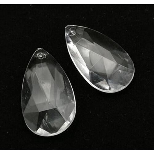 Camal 20pcs 38MM Acrylic Crystal Faceted Drop Pendant Chandelier Curtain Wedding Party Lamp Lighting Lamp Christmas Hanging DIY