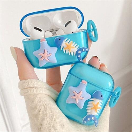 Ocean Wishing Bottle Cover For Airpods 1 2 3 Earphone Coque Soft TPU Fundas Case Covers Earpods For Apple Airpod Pro Box Bag