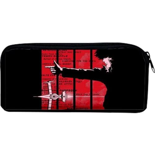 Cowboy bebop 3D Merch Oxford Cloth Pencil Case Office Student Pencilcase Cute Canvas Pencil Bag