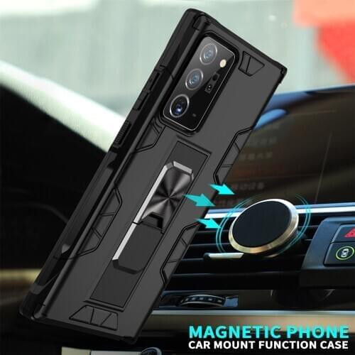 For Samsung Galaxy Note 20 Ultra Case Shockproof Stand Magnetic Car Ring Built-in kickstand for Samsung S20 S10 S9 S8 Plus S10E