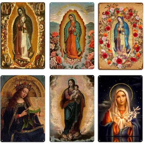 Our Lady Of Guadalupe Virgin Mary Neocatechumenal Way Metal Signs Painting Decor Wall Cave Party Retro Tins sign Posters