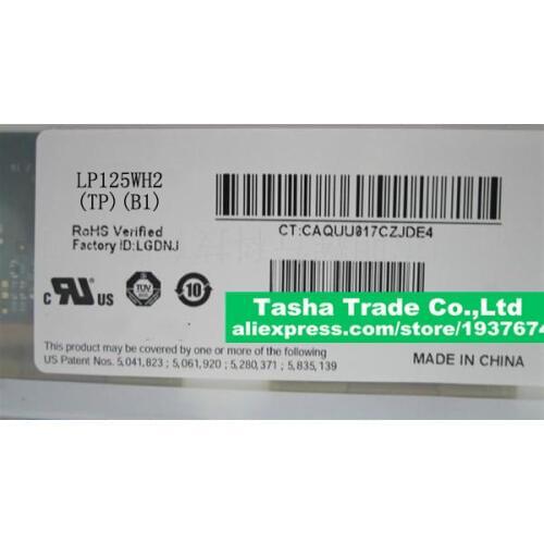 For Lenovo X250 LCD Screen LP125WH2-TPB1 EDP 30PINS 1366*768 Good Quality Original for Laptop