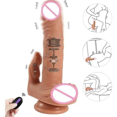 Wireless Remote control Swing Double vibrator Super Huge Dildo Clitoris Stimulator Vibrating Vaginal Realistic Penis Sex Toys