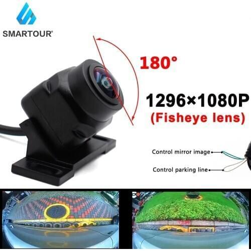 Smartour CCD 180 Degree Fisheye Lens Car Rear Side Front View Camera Wide Angle Reversing Backup Camera Night Vision Waterproof