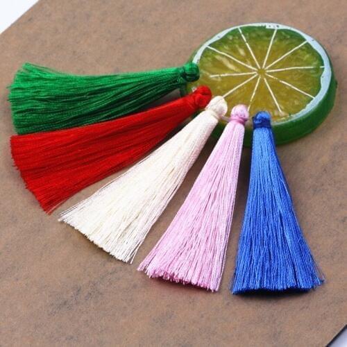 65mm Rayon Polyester Silk Tassels Earring Charms Chinese Knot Cotton Tassel For Jewelry Accessories Finding Diy Making Materials