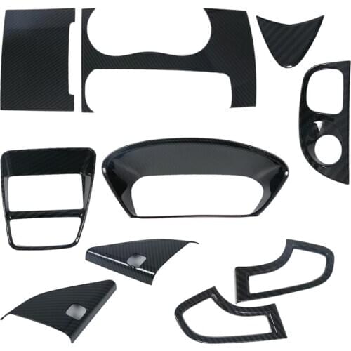 10pcs ABS Carbon Fiber Style Interior Accessories Cover Trim Decor Fit for Acura TLX 2015 2016 2017 2018 2019 left hand Drive