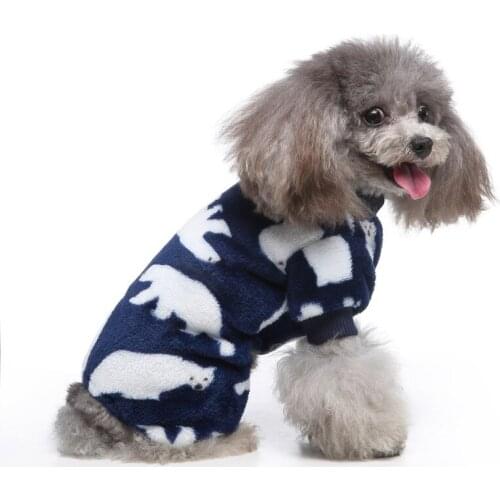 Soft Fleece Dog Clothes Winter Dog Jumpsuit Clothing Four Legs Pajamas Chihuahua Small Puppy Winter Clothes Pet Accessories Tool