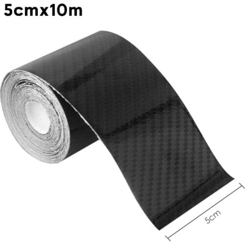 Sticker Sill Scuff Cover Bumper Carbon Fiber PVC 5CMx10M Anti-collision