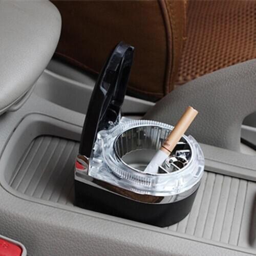 The New Stylish Detachable Car Vehicle Cigaret Ashtray Smoke Ash Holder Cup with LED Light Car Ashtray