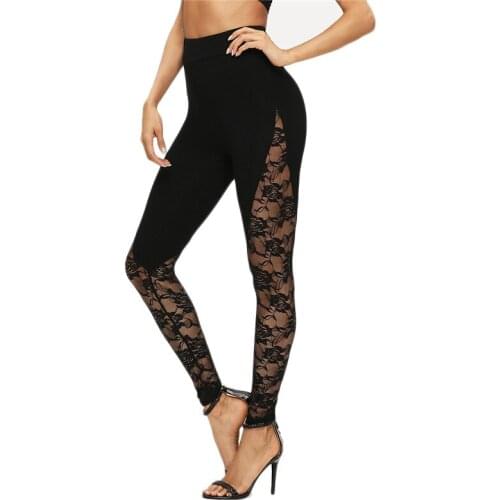 2021 New Pattern Fashion Hot Selling Sexy Cut Out Lace Lace Lace Stitching Sports Show Thin High Waist Yoga Pants Underpants