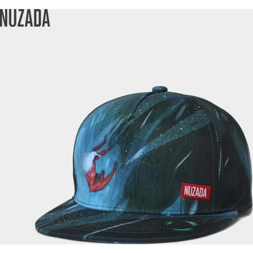 NUZADA Printing Men Women Couple Hip Hop Cap Quality Internal Double Layer Embroidery Brand Letter LOGO