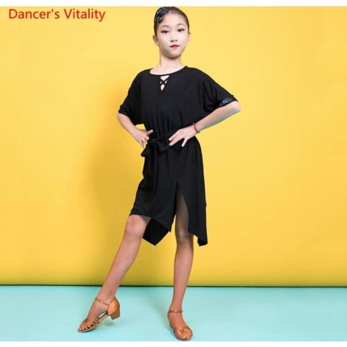 Latin Dance Practice Clothes Girls Sexy Professional Dancing Competition Clothing Child New Performance Dress Summer