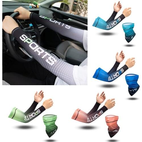 Unisex Cooling Arm Sleeves Running Cycling Sleeves Fashion Men Women Head Face Neck Sunshade Tube Bandana Scarf