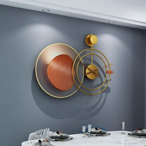 Modern Minimalist Large Wall Clock Golden Living Room Fashion Art Wall Watch Nordic Luxury Metal Zegar Scienny Home Decor EB5WC