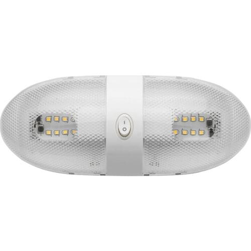 2Pcs 12V RV LED Ceiling Dome Light Removable Lenses Ceiling Dome Light RV Interior Lighting with Switch for Trailer Camper