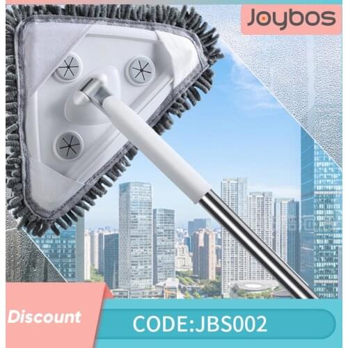 Joybos Telescopic High-rise Window Cleaner 360°Rotating Adjustable Home Window Wiper Glass Cleaning Brush Tool Household Tool