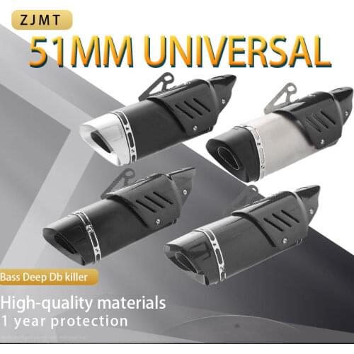 Universal 51mm Escape Moto 500CC 600CC Exhaust Motorcycle Muffler Motocross Pipe Cover For R6 Z900 MT07 NK250 MT09 Bike AK125