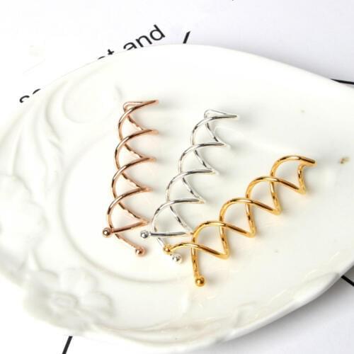 10pcs Gold Silver color Black Rose Gold Women Hair Clip Bobby Pin Hairs Styling Spiral Spin Screw Twist Barrette