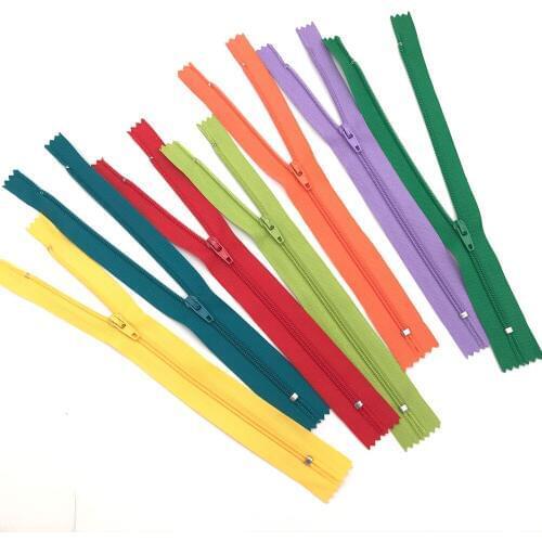 10pcs 3# 23cm/9inch Closed End Nylon Coil Zippers Auto Lock Zippers for Tailor Sewing Craft