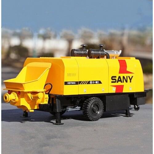 1/28 Scale SANY HBT90C Concrete Pump Trailer Diecast Model Collection Toy Gift