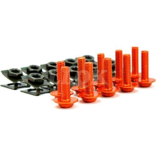 10pcs 6mm CNC Motorcycle Fairing body work Bolts Screws For 350 XCF-W/350EXC-F/390 /400 EXC/400 EXC-G Racing