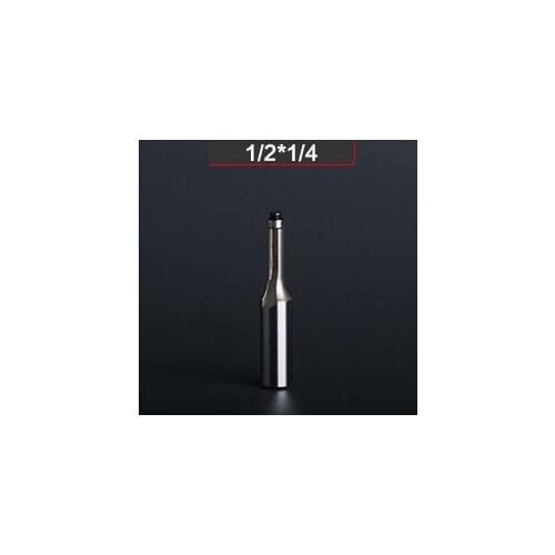 2pcs High performance to price ratio 1/2*1/4 Long Cutting Edges Straight Router Bit w Bearing Tool