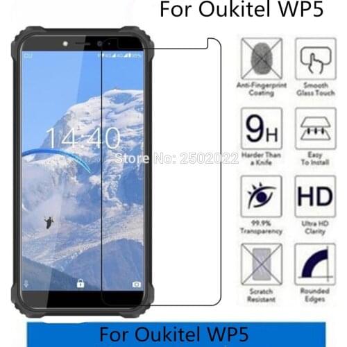 2PCS Tempered Glass for Oukite WP5 Pro Screen Protector Smartphone Protective Glass Film Safety On Glass For Oukitel WP5 Pro