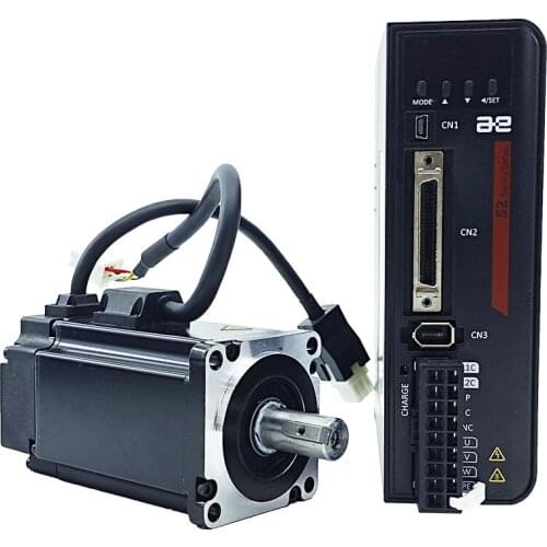 AC 220V 400W 0.4kw Servo Motor Kit 1.27NM AC Motor S2P-2R8AI+AEQL-0604JFB Brake Kit Single-turn magnetic/multi-turn magnetic