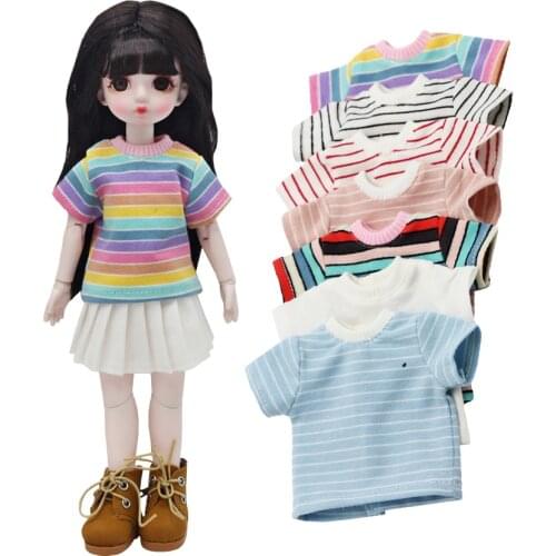 BJD Doll Accessories Doll T-Shirt Clothes For Doll 1/6 Pants Toy Shoes