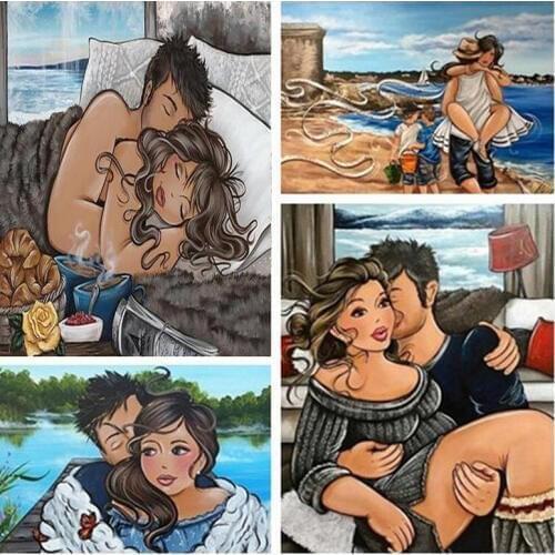 Full Square/Round Drill 5D DIY Diamond Painting "Fat lady" Embroidery Cross Stitch,couples Mosaic paintings by numbers Easter
